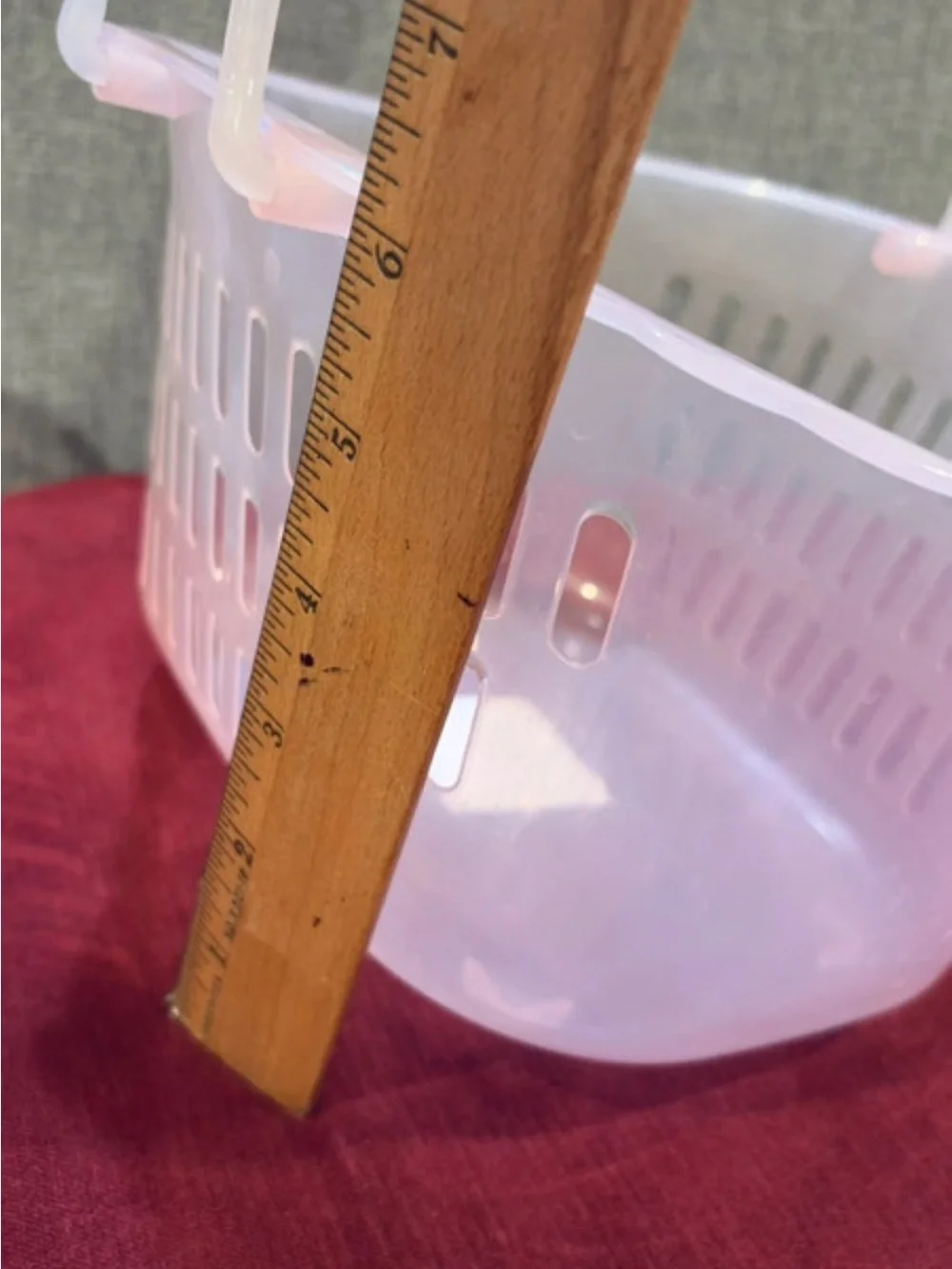 New Pink Storage Basket with Handles-10”x6”x8”